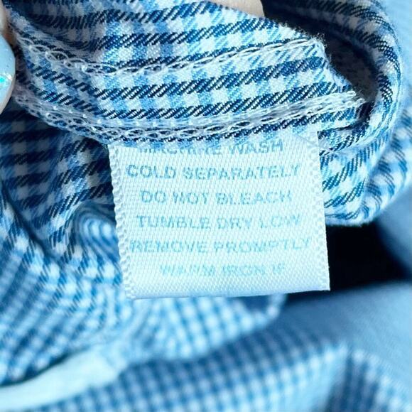 Southern Tide Classic Fit Micro Gingham Button Up Performance Sport Shirt Size L - Picture 7 of 9